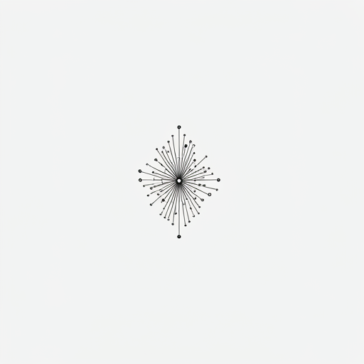 A minimalist tech company logo in black and white, featuring geometric lines that suggest precision and networking, professionally presented on a white background as a corporate reference.